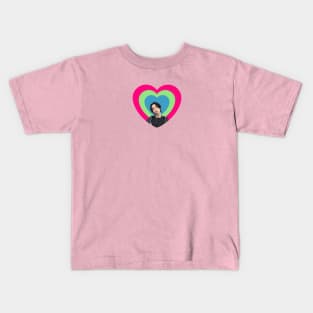 Yoongi supporting genderqueer with kissy face Kids T-Shirt